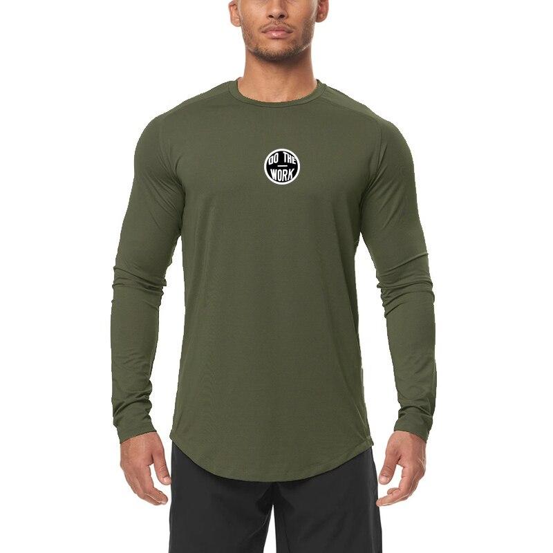 Мужская спортивная одежда для бега на открытом воздухе, бодибилдинга, спортивной одежды для спортзала, летней плотной компрессионной рубашки с круглым вырезом и принтом для фитнеса