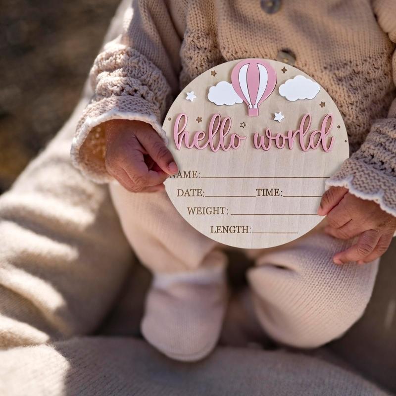 Настенная табличка для детской с настраиваемыми деталями о рождении ребенка. Безопасный нетоксичный знак-объявление для новорожденных для украшения дома, подарок