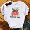 2023 New Women T-Shirt Watermelon One In A Melon Cartoon Printed Top Female T Shirts Harajuku Streetwear O-Neck Short Clothes