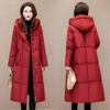 Пуховик для женщин Новое осенне-зимнее толстое пальто средней длины выше колена для женщин