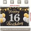 2D plane, [party backdrop] 2D plane banner, 1 piece. Happy 16th birthdayDJH