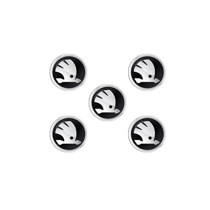 New 11mm 14mm Car Key Emblem Metal Sticker Logo Decal For Skoda Sharp Sharp crystal Sharp Rapid speed Pye Ye Di trunk