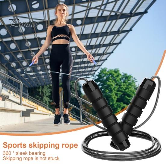 Скакалка из стальной проволоки 300 см. Регулируемая нескользящая ручка. Не спутывается. Физическое тестирование. Весовые тренировки. Студенты. Дети. Взрослые. Скакалка для фитнеса.