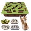 Cat Scratch Puzzle Toy Kittens Puzzle Enrichment Box Cats Self-Play Felt Maze with 2 Bell Balls Nail File Scratch Board for Cats Stimulate Instincts