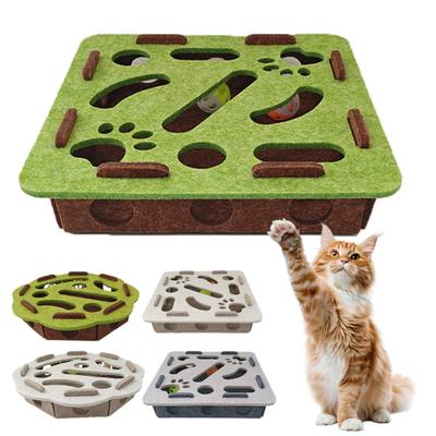 Игрушка-головоломка для кошек, Головоломка для котят, Обогащающая коробка, Самостоятельная игра кошек, Войлок