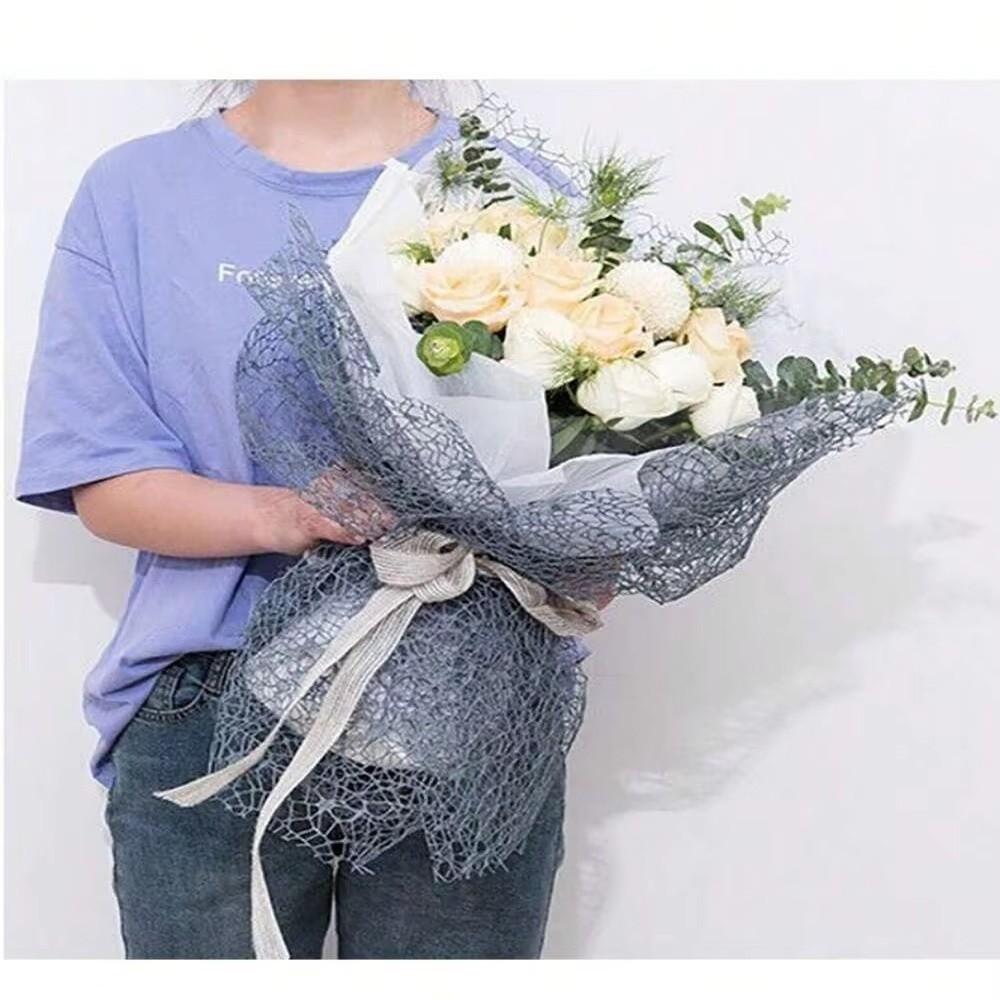 Jacquard Mesh Bouquet Wrap DIY Handmade Floral Gift Packaging  Gift Wrapping Paper