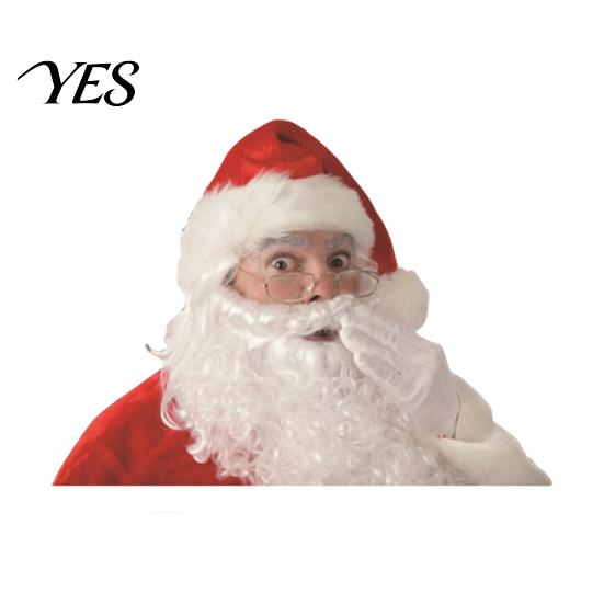 Personalized Car Body Stickers Santa Claus Window Sticker, Funny Hush Gesture PVC Decorative Vinyl for Cars Decal, Waterproof Auto Exterior