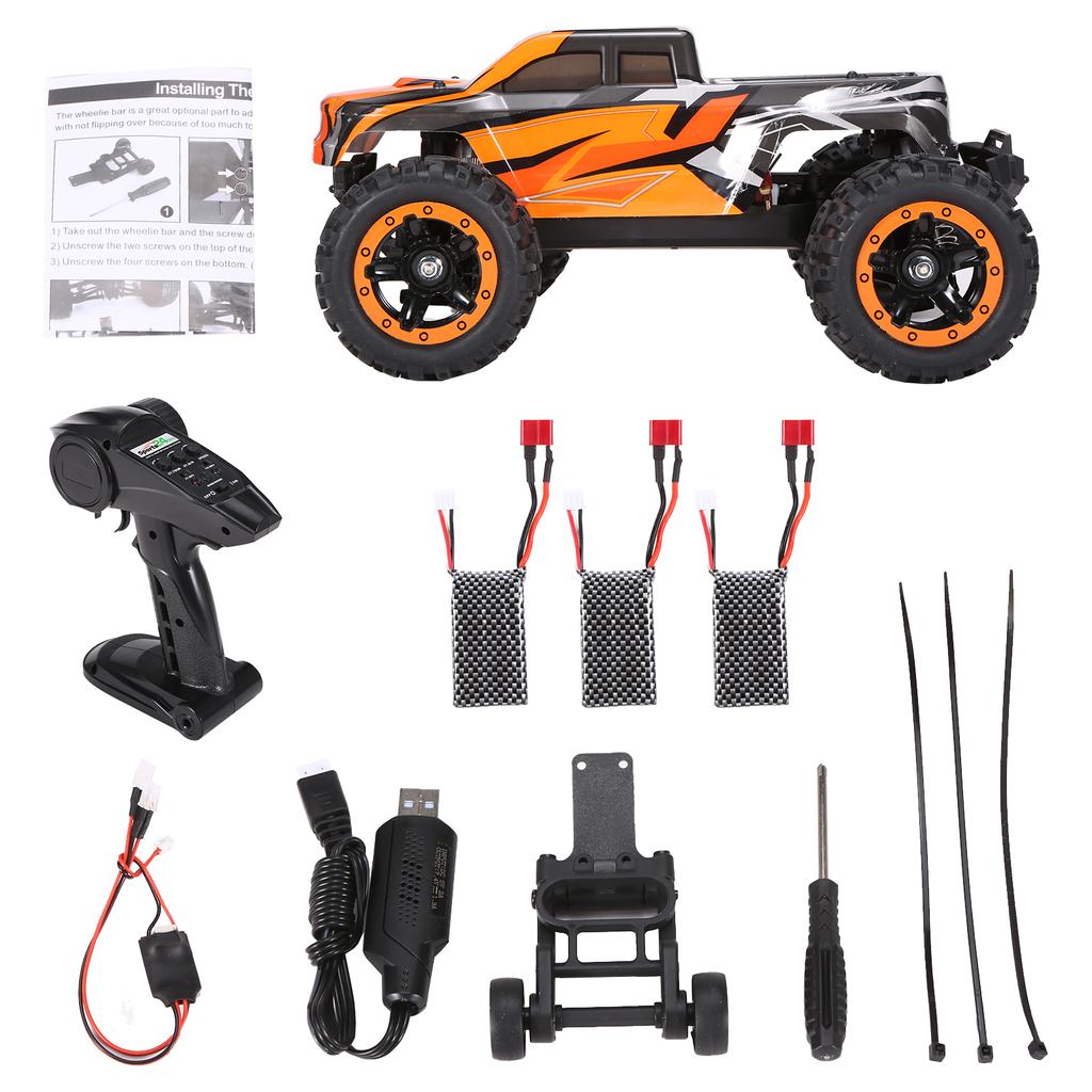 16889A-Pro 1:16 RC Car 4WD Big Foot RC Car 45 Km/h High Speed 2840 Brushless Motor Vehicle All