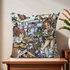 KKazuki OOekaki cushion cover For Pillow Printing Sofa Decoration Home Car Room Coffee Shop Office Nordic Simplicity
