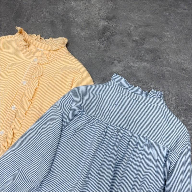 Johnature Зимняя японская рубашка в полоску с воротником-грибком и бархатом, женская свободная зимняя хлопковая кофточка с длинным рукавом, утолщенные топы