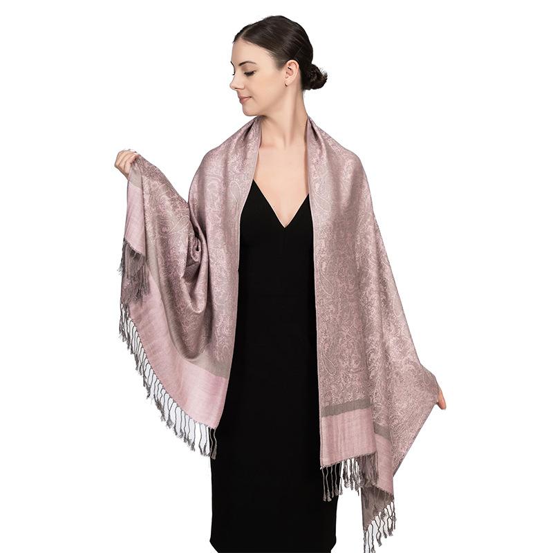 Luxury Brand Light Luxury Shawl Women'S Wrap Scarf Design Jacquard High-End Imitation Cashmere