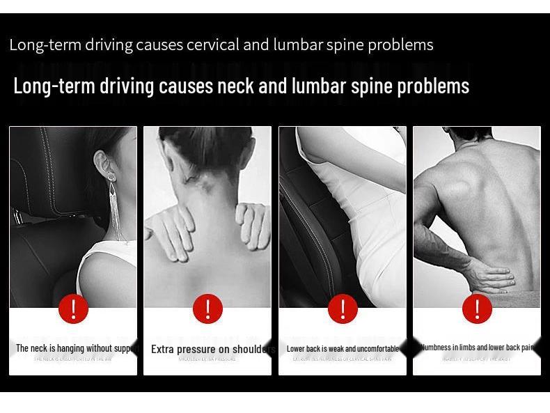 Натуральная кожаная подставка под голову и поясницу для Mercedes A, C, E, S-Class, GLA, GLC, GLE - Ультрамягкий комфорт для шеи.