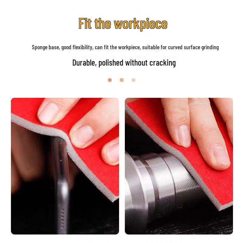 Sponge Sandpaper 75x100mm for Car Detailing, Metal, Plastic Grinding, Polishing, Flocking