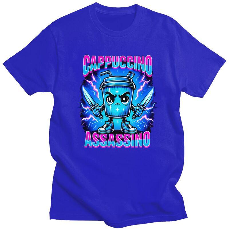 Italian Brainrot Cappuccino Assassino T Shirts 100 Cotton Tee Tops Summer O Neck Tshirts Casual Short Sleeve Clothes
