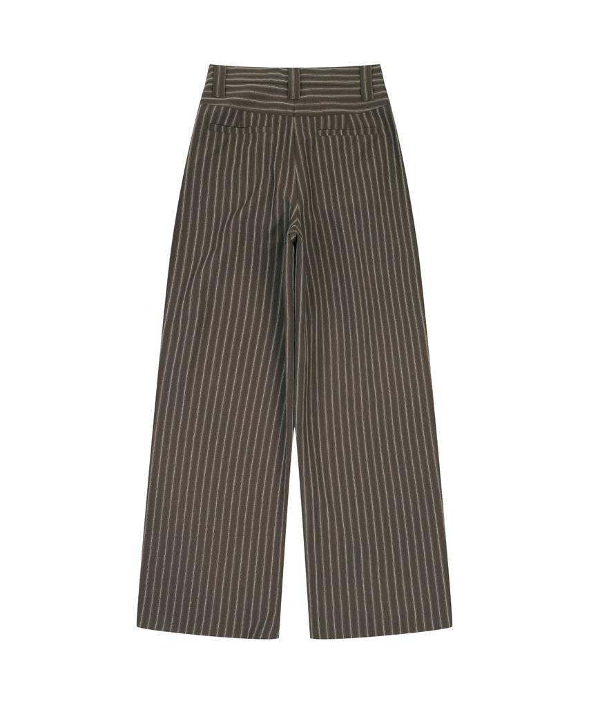 ORDINARY HOLIDAY Tuck Wide Pants [Brown]