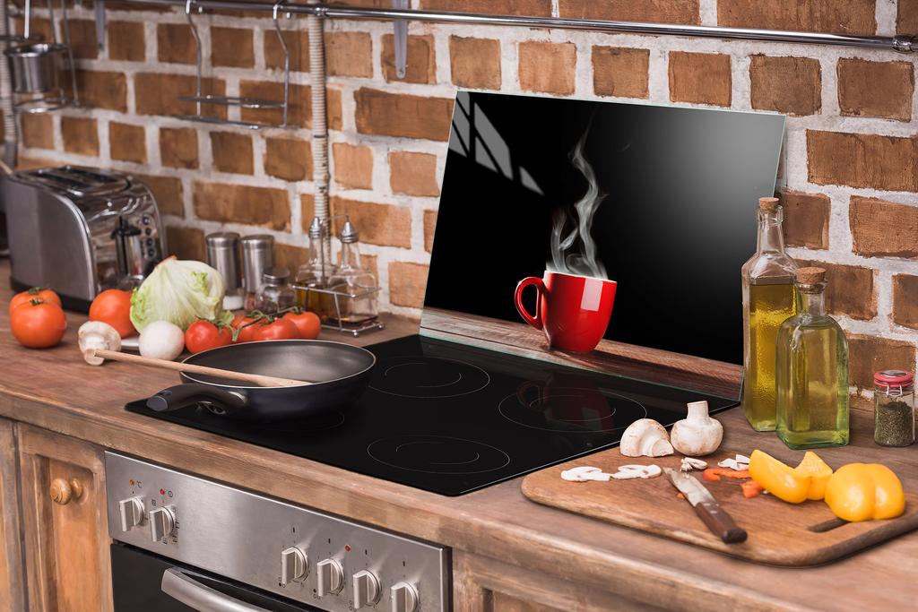 Glass stovetop protector 70x52 Coffee