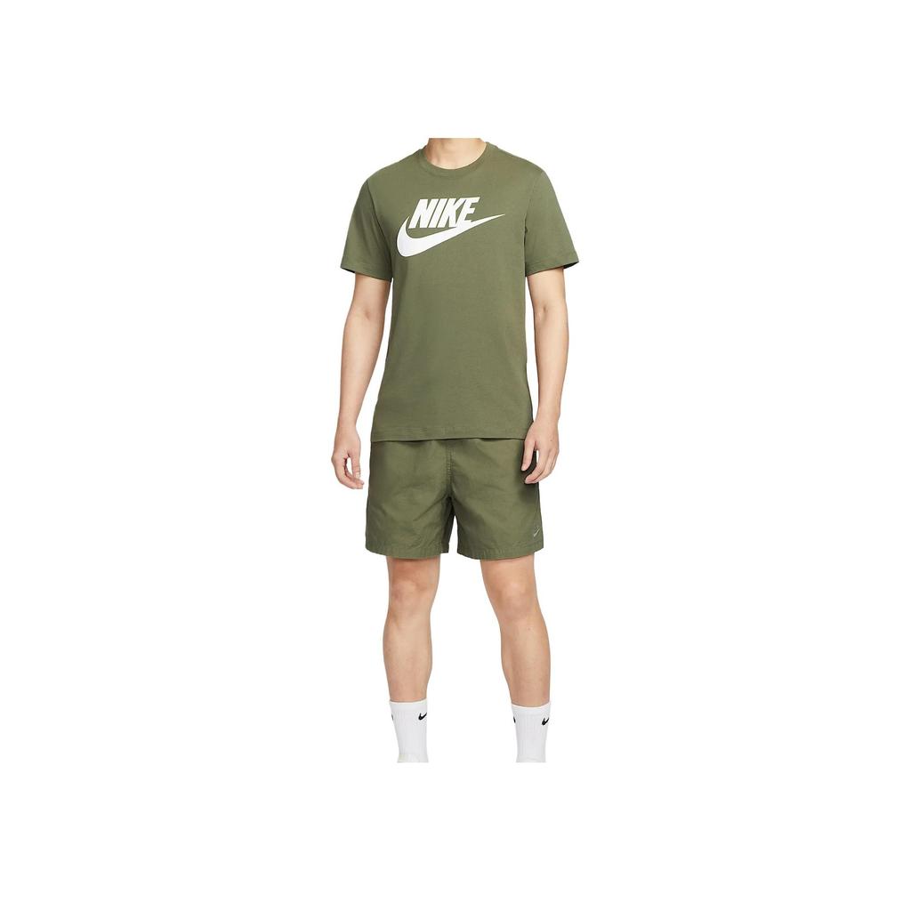 Nike Спортивная одежда Удобная Стильная Простая Влагоотводящая Футболка с коротким рукавом Мужские топы Оливково-зеленый AR5005-222