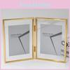 5 And 7 Inch Double Sided Transparent Fold Dual Photo Frame For Living Room Display