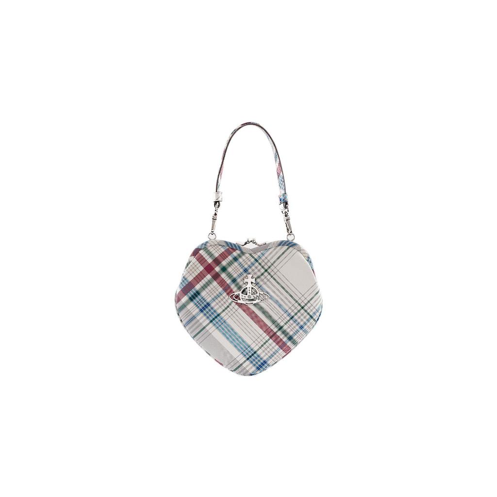 VIVIENNE WESTWOOD Belle Saturn Логотип Съемный Ремень Через Плечо Клетка Кожаная Сумка Через Плечо Сумка-Кошелек Женские Сумки 4304006NUL0057O101