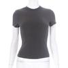 Women Tee Shirt Round Neck Short Sleeve Pullover Tops Slim Fit Solid Color T-shirt Streetwear