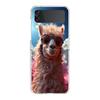 Phone Cover For Samsung Galaxy Z Flip 6 5 4 Case Transparent For Samsung Z Flip 3 Hard PC Foldable Shell Cute Alpaca Donkey Bags