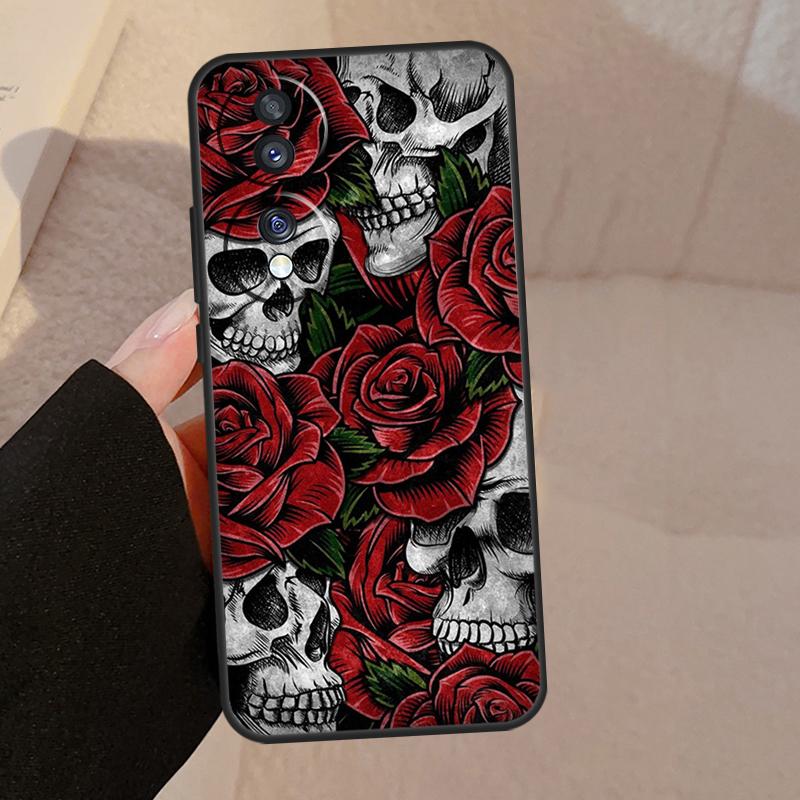 Готический Цветочный Череп Чехол Для Honor Magic 5 Lite Pro 50 70 90 8X 9X X6 X7 X8 X9 Honor X6a X7a X8a X9a X9b Чехол