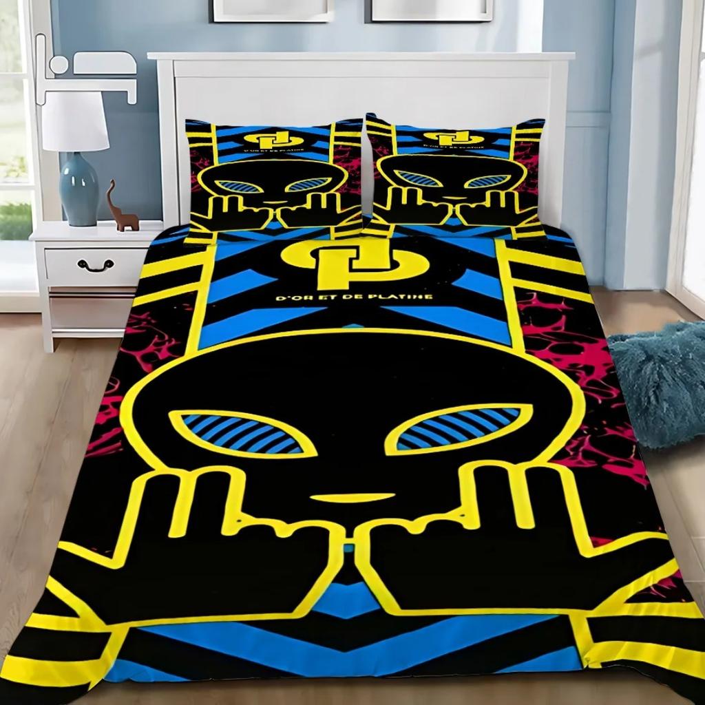 3D Printed JuL Bedding Set Rapper JuL C'est Pas Duvet Cover Pillowcase 2/3pcs 3D Prints Quilt covers Single Double Large Size