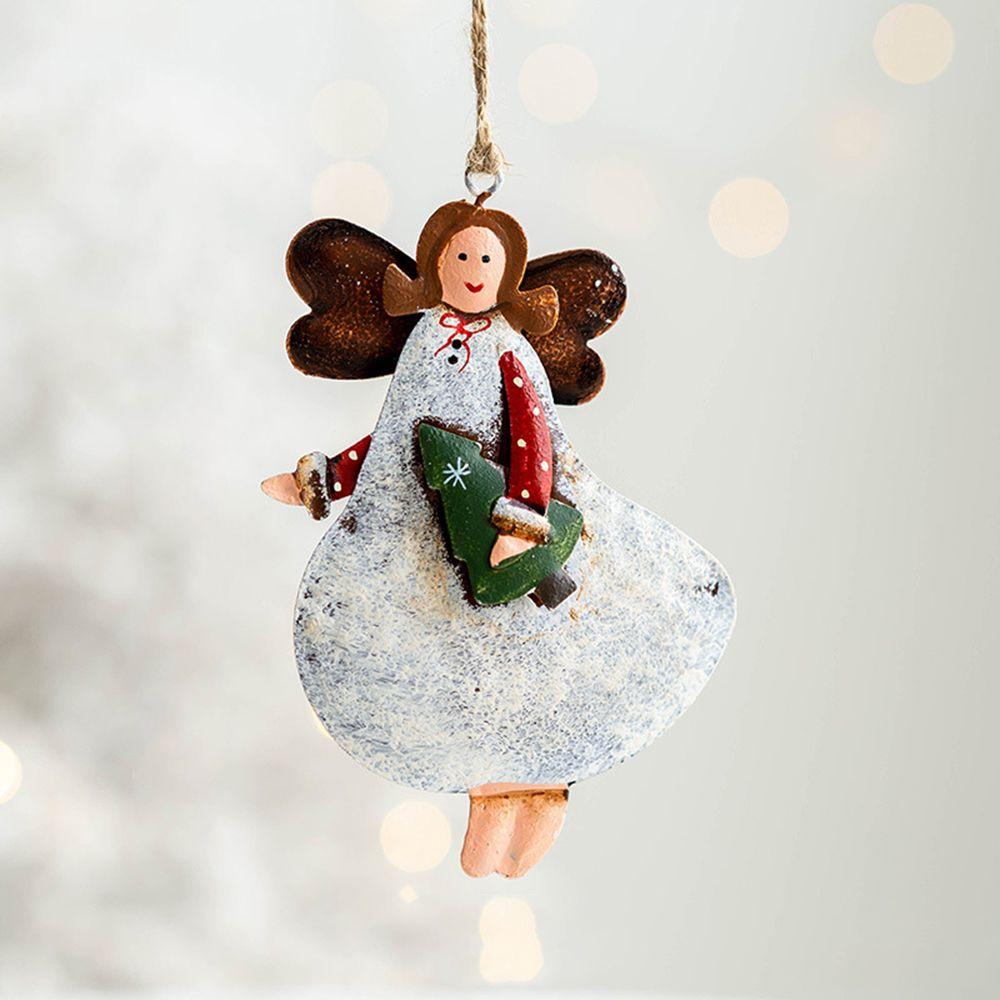 Festival Accessories Drop Ornament Christmas Angel Pendant Hanging Decorations White Dress Girl