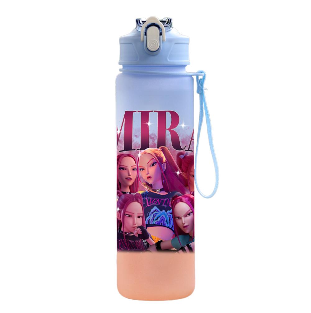 750Ml Water Bottle Demon Hunters Printed Large Capacity Drinking Cup Portable Outdoor Sports Water Cup Children Kid Gift