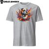Colorful British Bulldog Unisex T-Shirt Mens Womens Tees Top | Vibrant Paint Splashes Design