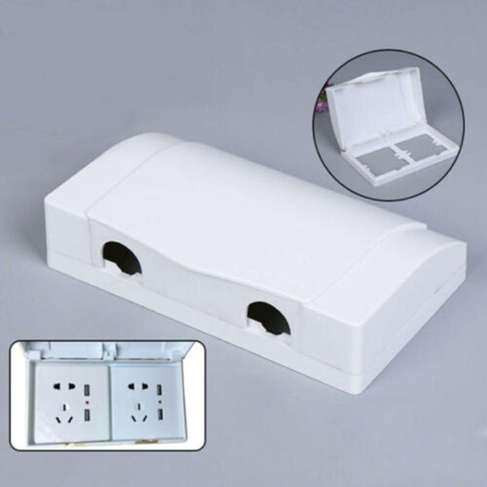 1PC Power Outlet Safety Waterproof Double Sockets Socket Protector Splash Box Electric Plug Cover