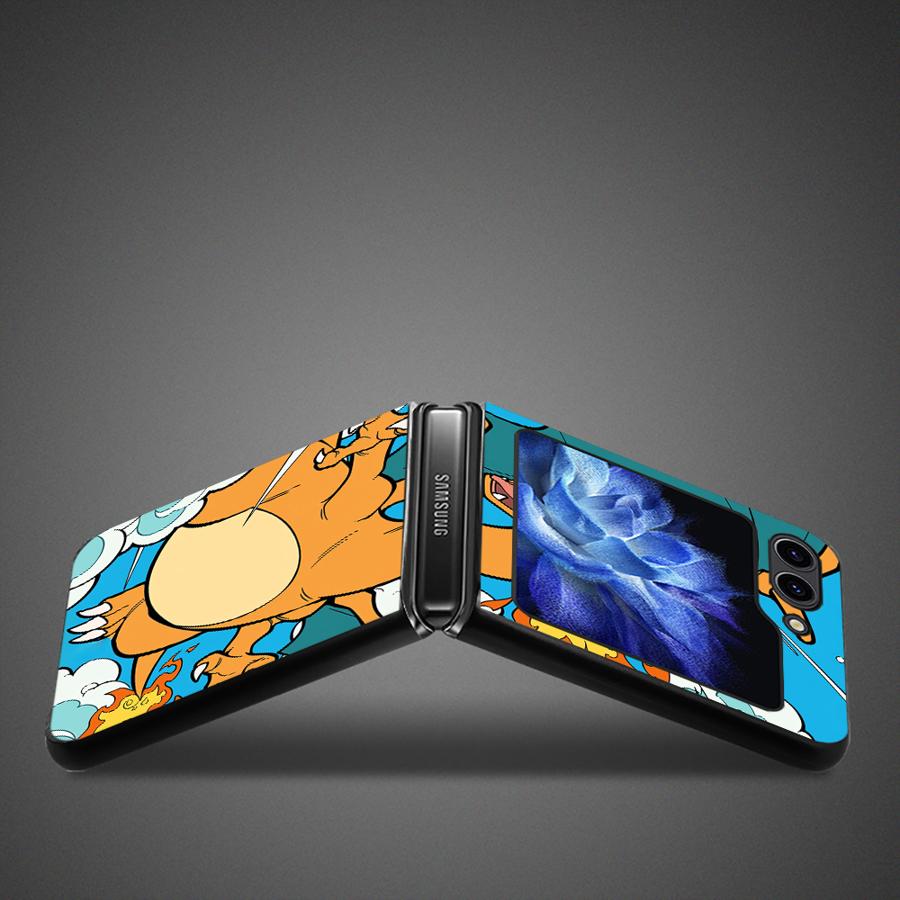 Чехол для Samsung Galaxy Flip4 Flip5 Flip7 FE Flip3 Z Flip 7 6 5 4 3 Flip6 Задняя крышка телефона Funda Крутой Покемон Пикачу
