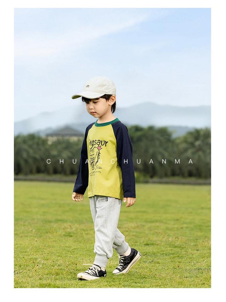 Детские футболки с мультяшным рисунком «Навсикая» весна 2025 — для мальчиков и девочек, контрастные цвета, универсальные, милый корейский стиль.