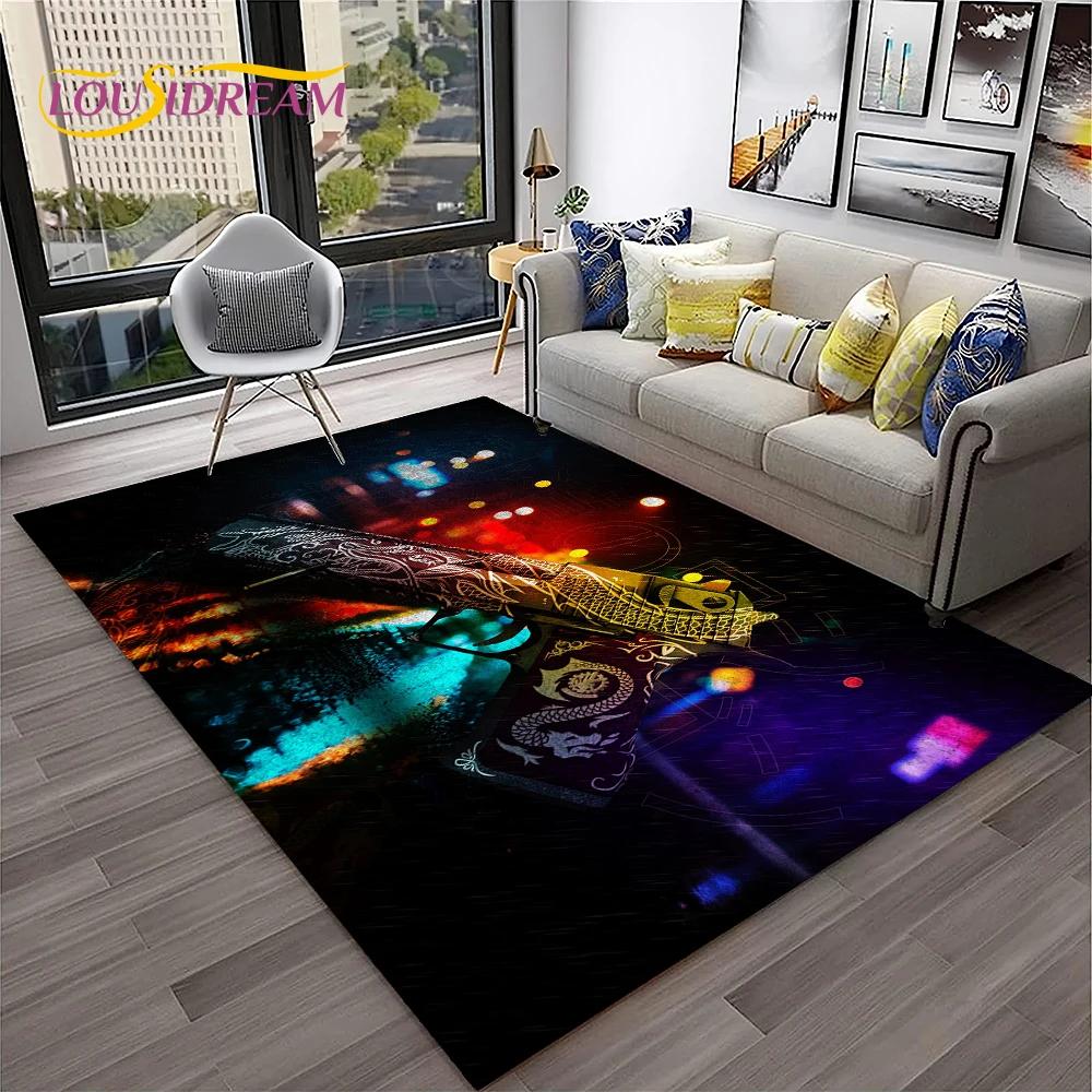 Пистолет-нож Пистолет-патрон USP, AK, M4, AWP, ковер для винтовки, коврик для дома, гостиной, спальни, дивана, коврик для двери, декор, детский нескользящий напольный коврик