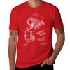 Fishing Reel Patent - Fishing Rod Art - Black Chalkboard T-Shirt baggy shirts vintage anime shirt oversizeds outfits for men