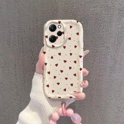 Чехол для infinix hot 50 60 Pro Plus Note 40i 50 SMART 8 Pro 10Plus TECNO SPARK 20C GT 30 PRO POVA7 Чехол с браслетом в виде сердечка