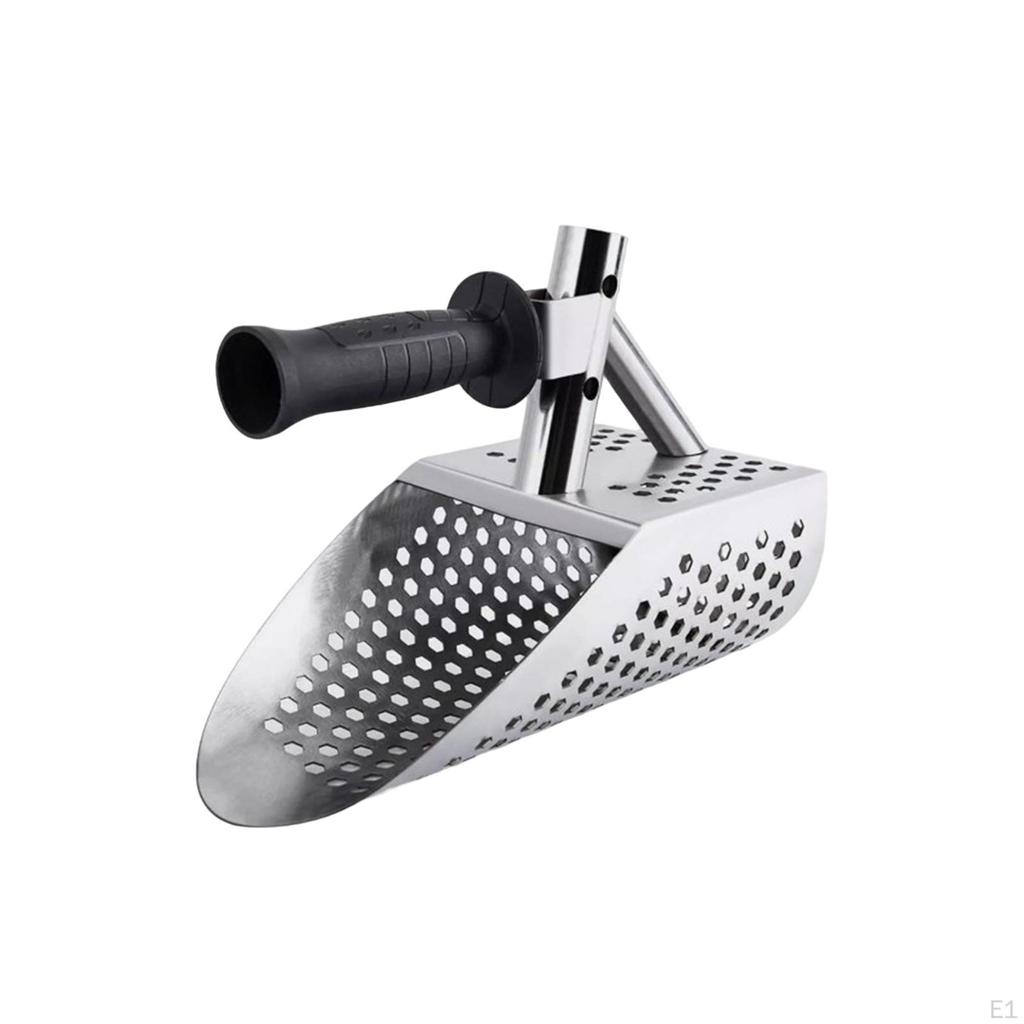 Песок Совок Длинная Ручка Сифтер Грабли Пляжный Нескользящий Инструмент Обнаружения Копания Лопата для