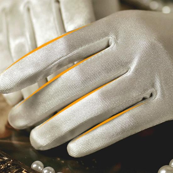 1 пара популярных 3D эластичных перчаток для выпускного вечера, гладких атласных свадебных перчаток для фестиваля