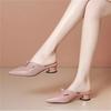 Zapatos De Mujer Women Cute Pointed Toe Pink Comfort Spring & Summer Heel Shoes Lady Cool Comfort Office & Party Heels Ab605