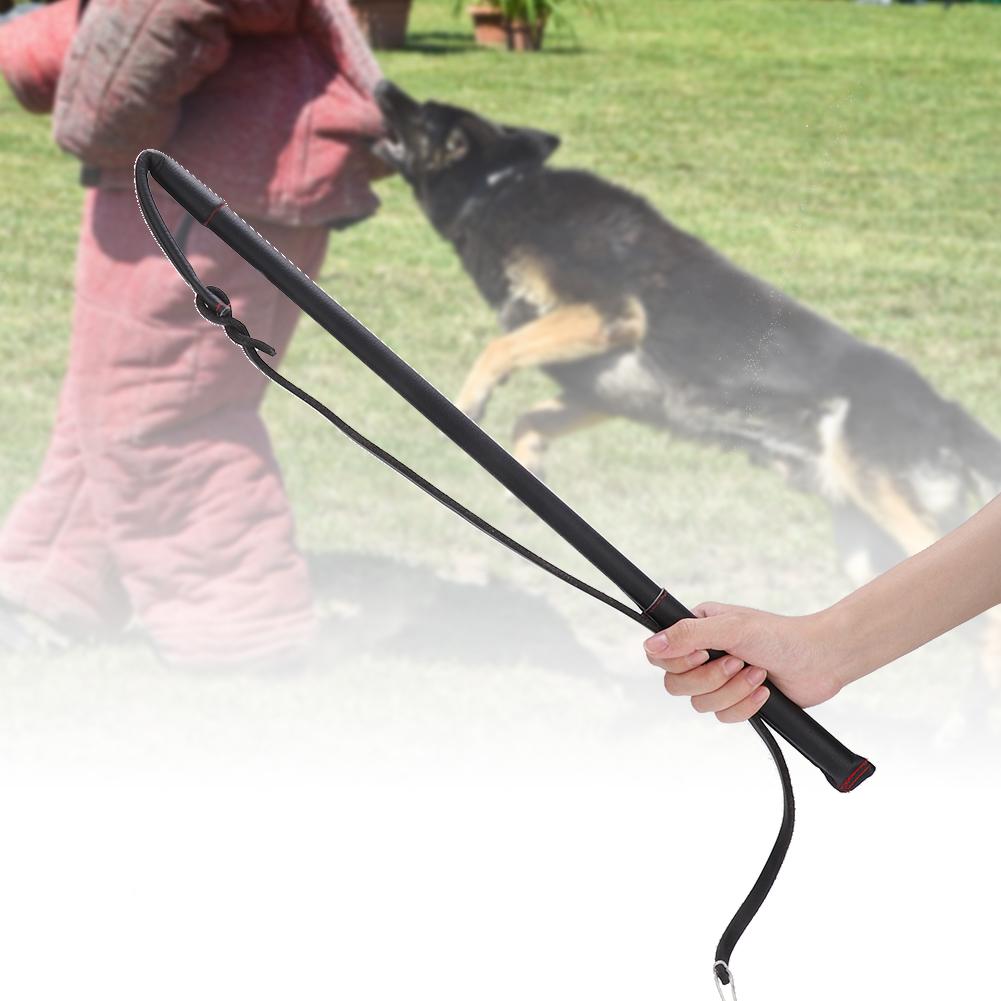 Artificial Cowhide Dog Stirring Whip Bat with Handle for Medium Large Dogs Training Accessory