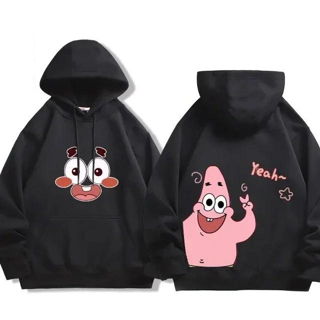 2025 MINISO Animation Spongebob Squarepants Sweatshirt Cartoon Polyester Hoodies for Autumn and Winter Thin or Fleeced Long-Sleeved Hooded