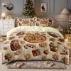 Gingerbread Man Quilt Cover Pillowcase Digital Printing Quilt Cover Three-Piece Distribution Source Factory