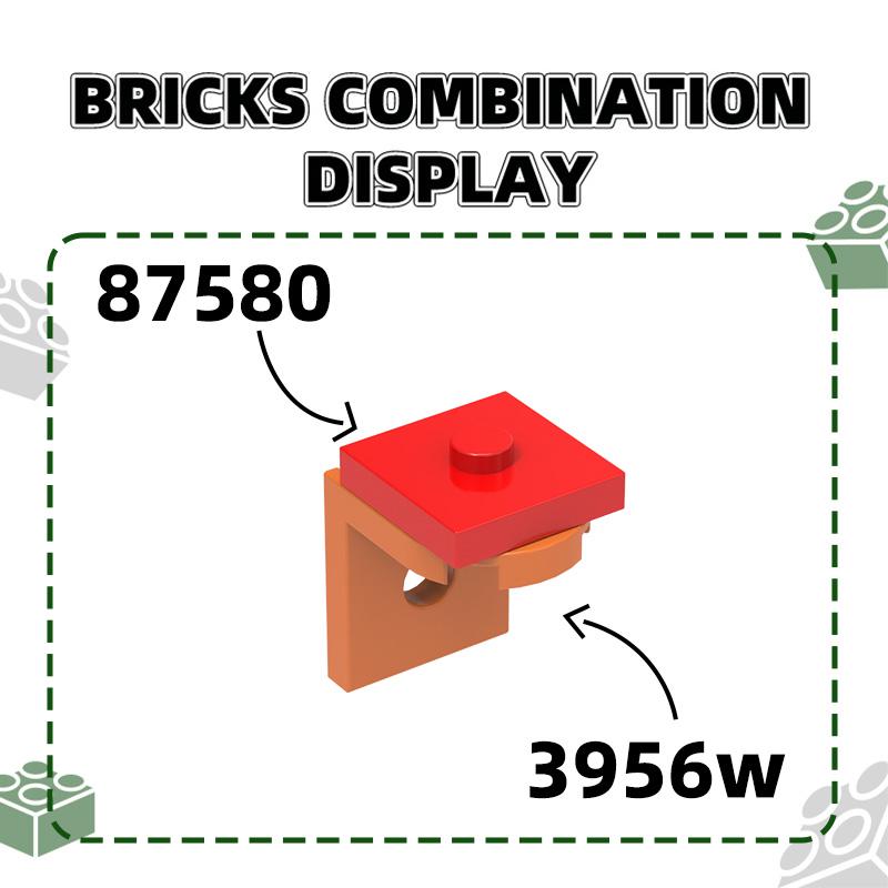 194 шт./лот 87580 Модифицированные строительные кубики 2x2 с пазом Аксессуары для построения Moc Совместимы с featuring Brick Игрушки для детей Идея для подарка