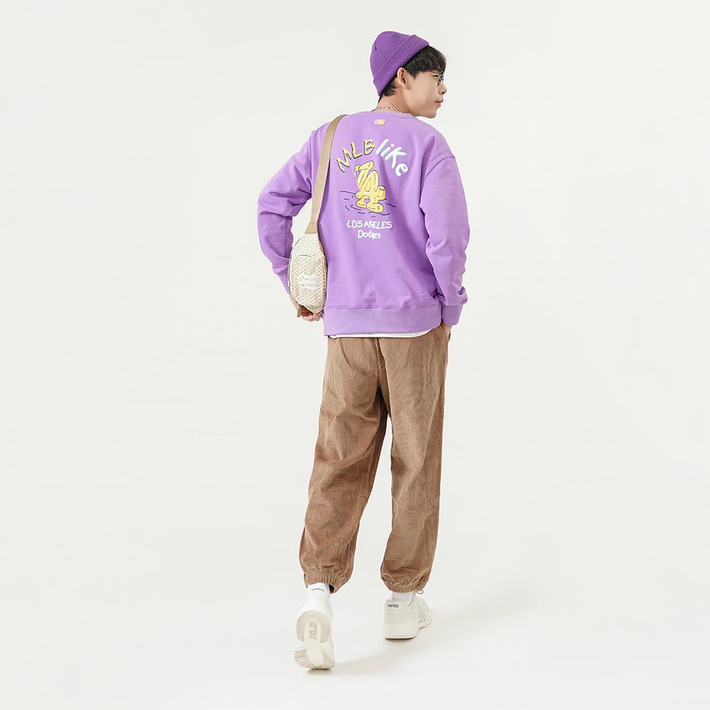 Новый свитшот MLB Los Angeles Dodgers LIKE Унисекс Фиолетовый 3AMTL0221-07PPN