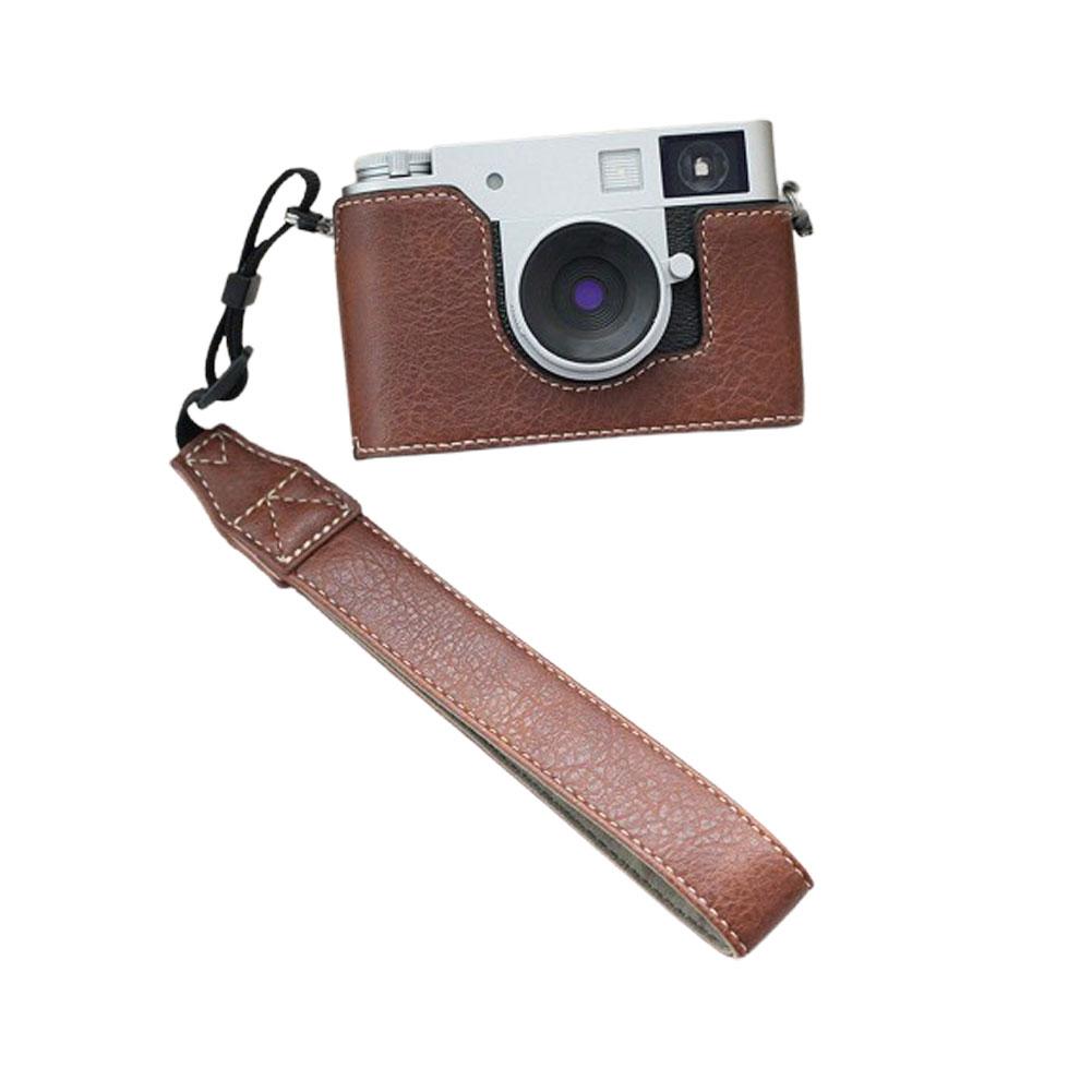Полукорпусная кожаная сумка для камеры для Fuji X-half, быстросъемная защитная оболочка, нижняя крышка, сумка для переноски камеры