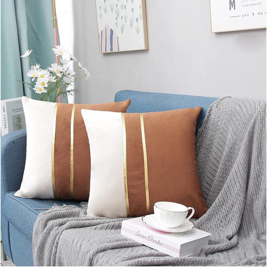 Прикроватная подушка Скандинавский стиль Легкая роскошь Наволочка Золотая строчка Подушка Автомобиль Диван Поясничная поддержка