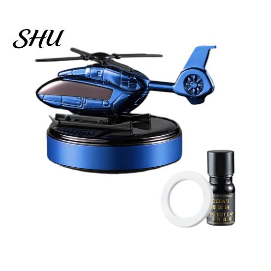 Car Perfume 1 Set Air Freshener Solar Rotating Solid Aromatherapy Helicopter Shape Fragrance Diffuser Ornament Automotive Decoration