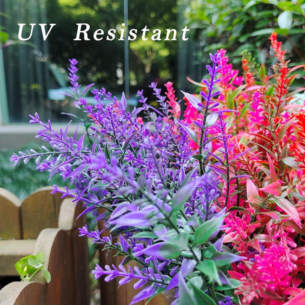 12PCS Artificial Plants Lavender Wedding Bridal Vase for Home Christmas Wreath Crafts Outdoor Garden Window Sill Decoration