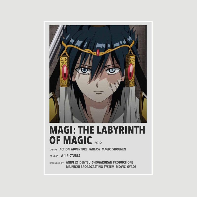 Retro White Paper Minimalist Anime Posters Fans Collection Jujutsu Kaisen Demon Slayer Poster Decor Home Decoration Wall Art Painting