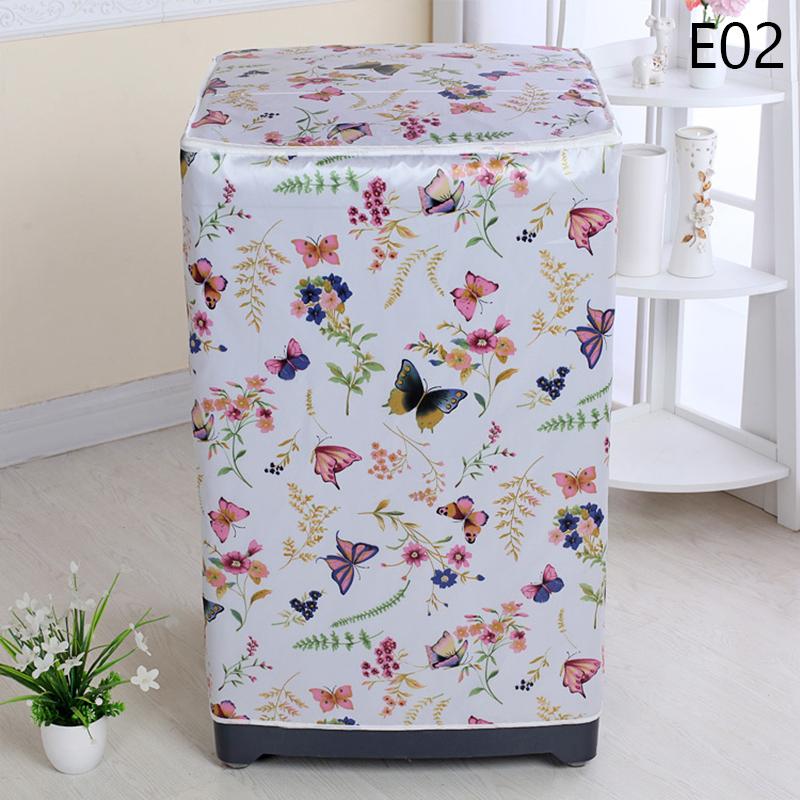 Top Load Washing Machine Cover Dust Cover Printing Dryer Cover Waterproof Sunscreen Multifunction Washroom Household Supplies